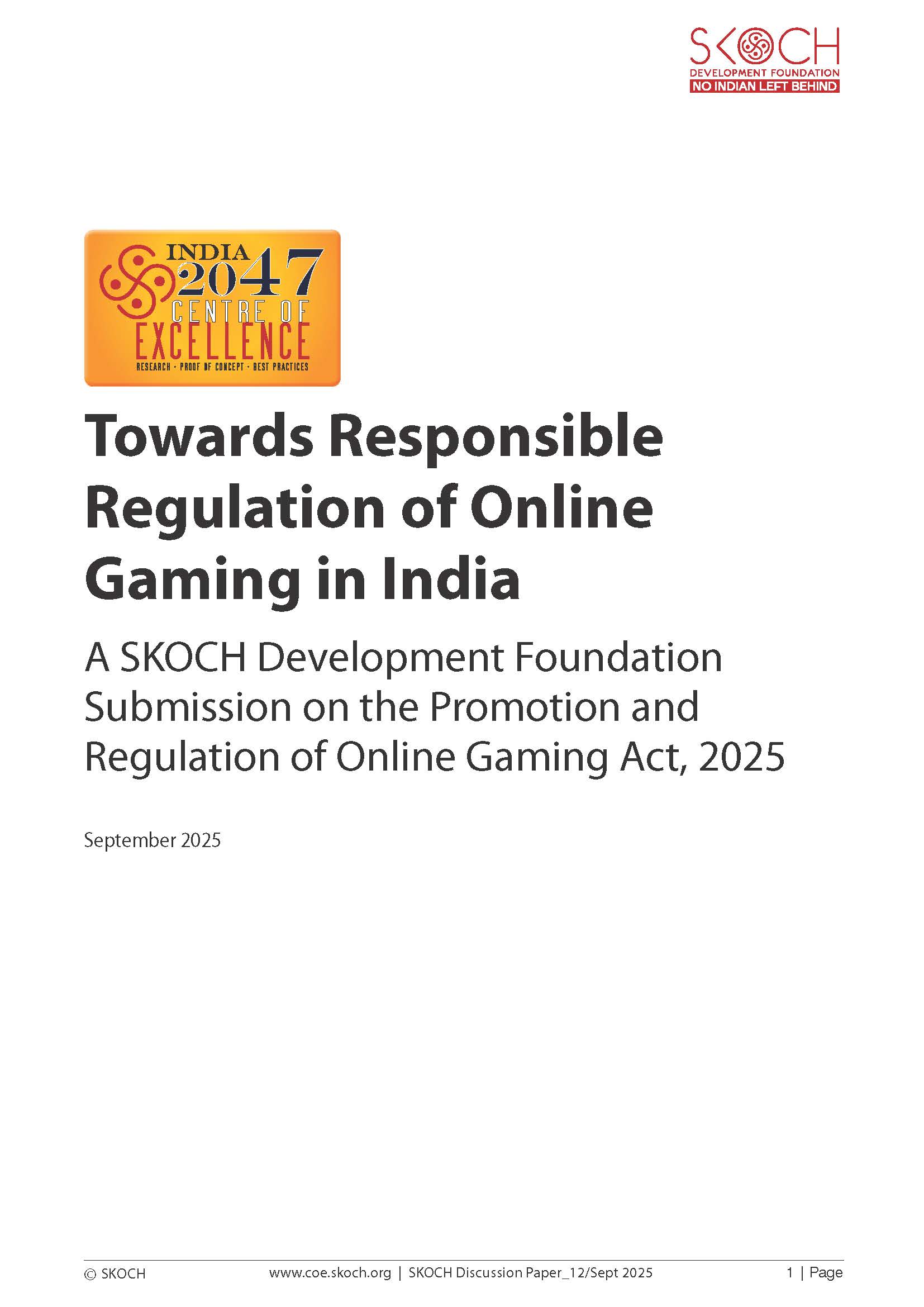 Towards Responsible Regulation of Online Gaming in India